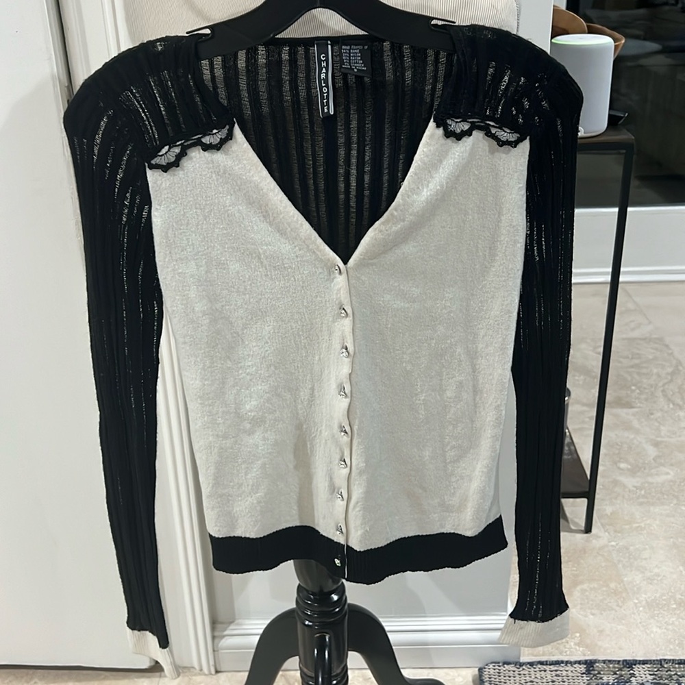 Charlotte Tarantola Black & White Cardigan S
